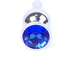 B Series Heavyfun Plug-Jewellery Sidabrinis BUTT PLUG- Dark Mėlyna