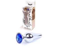 B Series Heavyfun Plug-Jewellery Sidabrinis BUTT PLUG- Dark Mėlyna