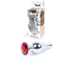 B Series Heavyfun Plug-Jewellery Sidabrinis BUTT PLUG- Raudona