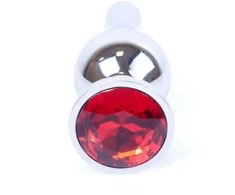 B Series Heavyfun Plug-Jewellery Sidabrinis BUTT PLUG- Raudona