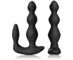 B Series Joy B serijos Joy Anal plug su klitorio masažuoklis 9 režimai 17 cm