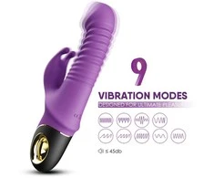 B Series Joy B serijos Joy Bunny vibratorius, pulsuojantis, 9 režimų sukimasis, 19 cm