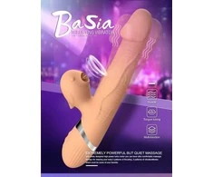 B Series Lyla B serijos Lyla Vibratorius-Basia Thtusting Vibrator 2 in 1 Tongue Vibrators USB