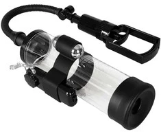 B Series Power Pompka-Powerpump MAX Vibrating - Juodas&amp;Clear