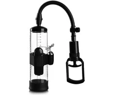 B Series Power Pompka-Powerpump MAX Vibrating - Juodas&amp;Clear