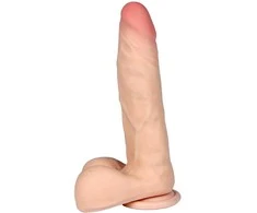 B Series Real B serijos Real Dildo su stuburu, varpa su sėklidėmis, 23cm