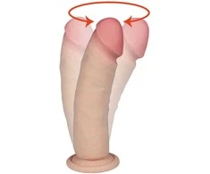B Series Real B serija Realistinis varpos dildo su rotacija cyberskin 20cm