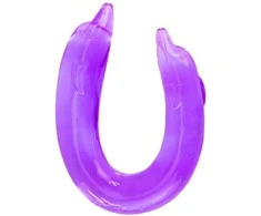 BAILE Dvigubas dildo su delfinų antgaliu 30,5 cm
