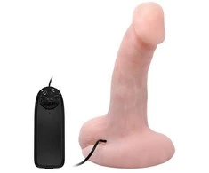 Baile Vibrators BAILE Realistinis silikoninis dildė su vibraciniu peniu