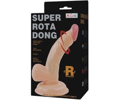 Baile Vibrators Baile Super Rota Rotating Intimate Machine 15cm TPR Suction Cup rusvai gelsvas