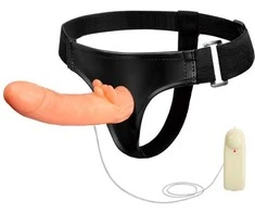 BAILE Realistinis penio strapon vibratorius su dirželiais 20cm