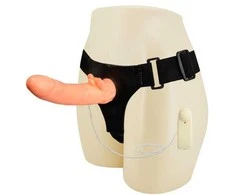 BAILE Realistinis penio strapon vibratorius su dirželiais 20cm