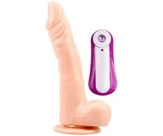 Ballsy Super Cock Realistinis teleskopinis vibratorius su siurbtuku 21cm