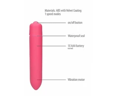 Shots Be Good Tonight 1-Speed Mini Bullet Vibrator, Multiple Colors, 9.3cm