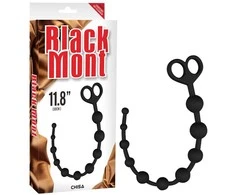 Black Mont Juodas Mont Anal karoliukai orgazmo kamuoliukai grandinėlė seksas 34cm