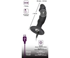 Black Velvets Juodas Velvets Plug/vibr-5934430000 BV Rechargeable Plug-Wibrator