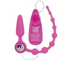 Calexotics Plug/vibr-BOOTY CALL BOOTY DOUBLE DARE Rožinis
