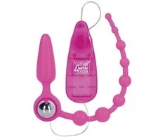 Calexotics Plug/vibr-BOOTY CALL BOOTY DOUBLE DARE Rožinis