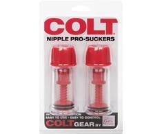 CalExotics COLT Nipple Suction Cups with Stimulating Wave System Raudona