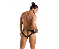 Passion Men Casmir 030 SLIP OPEN TOM juodas S/M - Passion