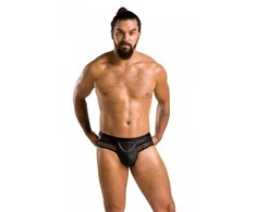 Passion Men Casmir 030 SLIP OPEN TOM juodas S/M - Passion