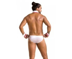 Passion Men Casmir 037 SET GREGORY baltas S/M - Passion