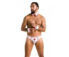 Passion Men Casmir 037 SET GREGORY baltas S/M - Passion