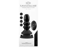 Chrystalino By Shots Chrystalino Glass Dildo vibruoja ant siurbtuko
