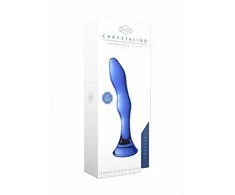 Chrystalino By Shots Chrystalino Glass vandeniui atsparus dildo išangei ir makštiui, 15 cm