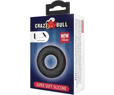 Crazy Bull Super Soft Silicone Elastic Ring 5cm Juodas