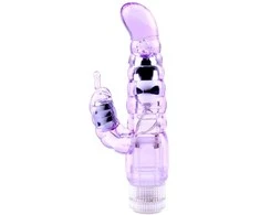 Crystaljelly Bunny Vibratorius, klitorio masažuoklis, G taškas, 21 cm