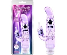 Crystaljelly Bunny Vibratorius, klitorio masažuoklis, G taškas, 21 cm