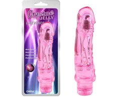 Crystaljelly Vibrator realistinis varpos varpos išsikišimas 21 cm