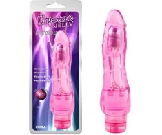 Crystaljelly Classic tikroviškas gelinis vibratorius 19cm