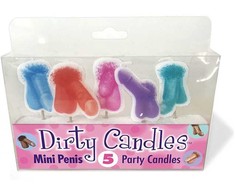 Little Genie Productions Kheper Games Fun Shape Candle Set - Unique Decorative Party Candles, 6 pcs