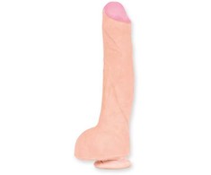 Doc Johnson John Holmes Intimate Model with Suction Cup, Baltas, Large