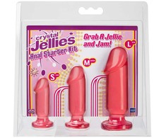 Doc Johnson Crystal Jellies Set Intimate Training 3 Sizes Clear