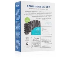 Easytoys Sinner Gear Set of 6 Textured Silicone Extension Sleeves Transparent
