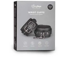 Easytoys Kajdanki-Juodas Leather Handcuffs
