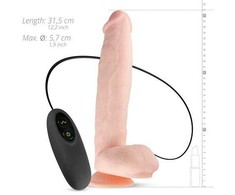 Easytoys Dwayne XL Silicone Vibrating Machine with Remote, 10 Modes, Skin Tone