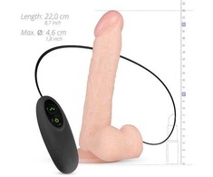 Easytoys FeelzToys Lewis Anatomical Vibrating Model with Remote Control, 10 Modes