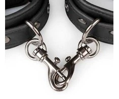 EasyToys Ankle Cuffs Faux Leather Adjustable Juodas 13-30cm
