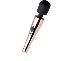 Easytoys Rosy Gold Nouveau Wand Massager - Rechargeable, 10 Modes, Flexible Head