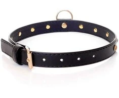 Fetish B Series Bdsm bondage dominantinė apykaklė 2cm odinė auksinė