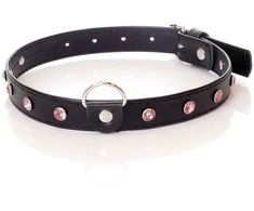 Fetish B Series Bdsm bondage dominantinė apykaklė 2cm, odinė rožinė