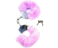 Fetish B Series Metaliniai antrankiai su kailiu bdsm violetinė