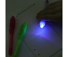 Bez Marki UV LED rašiklis su nematomais užrašais, juodos spalvos