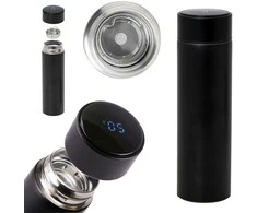 Gede Termo puodelis - termosas 500ML su LED temperatūros indikatoriumi, juodas
