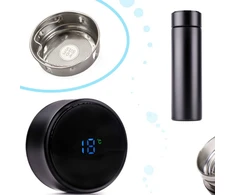 Gede Termo puodelis - termosas 500ML su LED temperatūros indikatoriumi, juodas