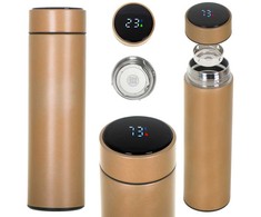 Bez Marki Termo puodelis - termosas 500ML su LED temperatūros indikatoriumi, auksinis